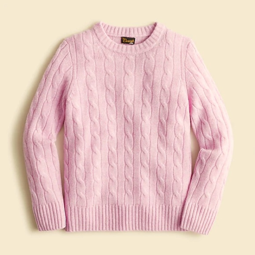 J. Crew Cable Knit Pullover Sweater with Zipper Detail - XS - Wool Blend